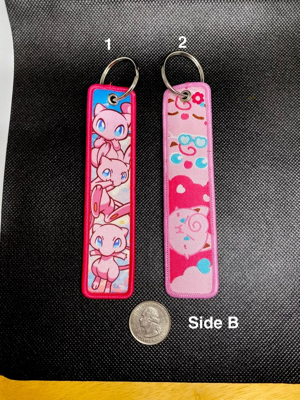Mew and Jigglypuff Pokémon Jet-Style Keychains NWOT - Choose One